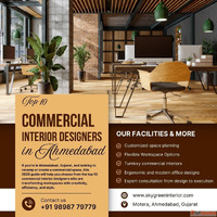 Top Commercial Interior Designers in Ahmedabad India 2025