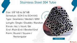 ASME SA213 TP304 Tube supplier in India