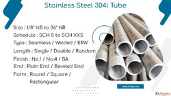 ASTM A213 TP304l Tube supplier in India