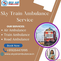 Book Sky Train Ambulance Service under Doctor's Support...
