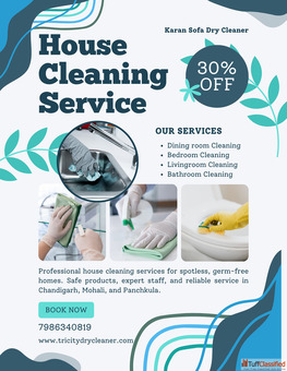 Trusted Cleaning Services in Mohali by Karan Sofa Dry Cleaner