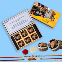 Personalised Rakhi Chocolate Gift Packs Choco Manual Art