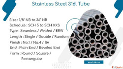 ASTM A213 TP316l Tube supplier in India