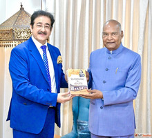 Dr. Sandeep Marwah Pays Respectful Visit to 14th President o...
