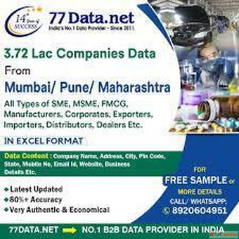 77Data Download the Verified List of Companies in Maharashtra