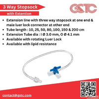 IV Extension Tube with 3 Way Stopcock