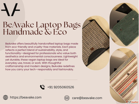 BeAvake Vegan Laptop Bags - Eco Handcrafted Style