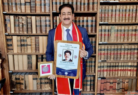 Dr. Sandeep Marwah Conferred with Prestigious India-UK Excellency Award at Historic Oxford Union Soc