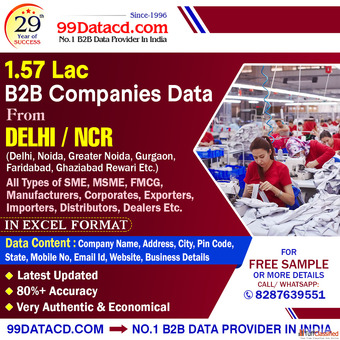 Top Verified Delhi NCR Companies List - 99Datacd