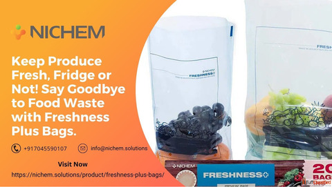 Keep Produce Fresh Fridge or Not Say Goodbye to Food Waste with Freshness Plus Bags.