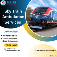 Choose Sky Train Ambulance in Kolkata to transport your crit...