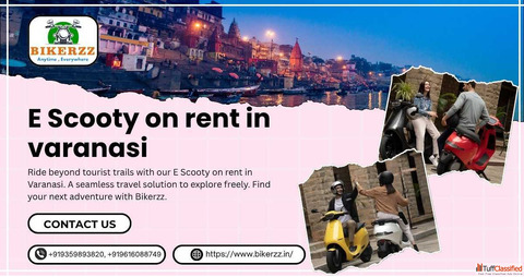 Commute Freely With E Scooty on rent in Varanasi