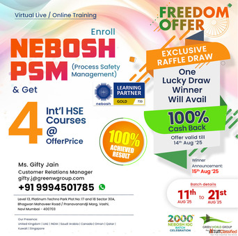 Exclusive Offers on NEBOSH PSM Course in Pune