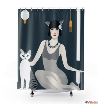 Bring Art to Life with a Cat Hanging on Curtain Drawing