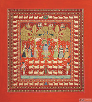 Hindu Temple Painting Design A Sacred Legacy of Art and Devo...