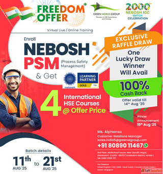 Exclusive Freedom Offers on NEBOSH PSM Course in Kochi