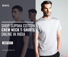 Shop Supima Cotton Crew Neck T-Shirts Online in India