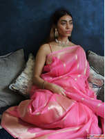 Rang-e-Riwaayat Sarees Handwoven Pure Silk Banarasi Sarees O...