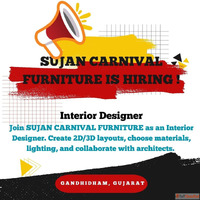Hiring Interior Designer at SUJAN CARNIVAL FURNITURE