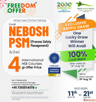 Exclusive Offers on NEBOSH PSM Course in Bangalore
