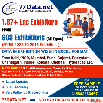 77Data Download the Verified List of Exhibition Exhibitors Database