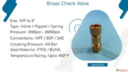 C37700 Alloy Non Return Valve manufacturer in India