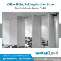 Office Sliding Folding partition Pune SpaceTech Interior