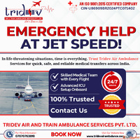 Take Off The FlightTridev Air Ambulance Services in Guwahati...
