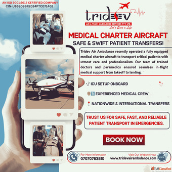 Tridev Air Ambulance Services in Chennai Patient-Centric Care for Seamless Transport Everywhere