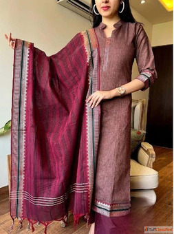 Handloom Kurti with Dupatta Set