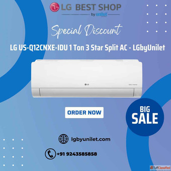 LG US-Q12CNXE-IDU 1 Ton 3 Star Split AC - LGbyUnilet