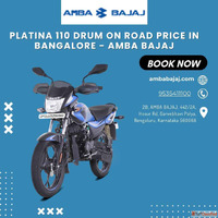 Platina 110 Drum On Road Price in Bangalore from Amba Bajaj