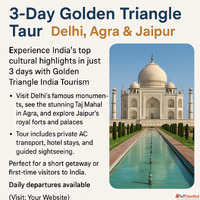 Book Delhi Agra Jaipur - 3 Nights 4 Days Golden Triangle Tou...