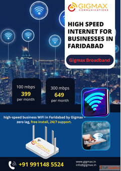 High Speed Internet for Businesses in Faridabad - Gigmax
