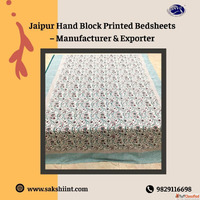 Jaipur Hand Block Printed Bedsheets - Manufacturer Exporter
