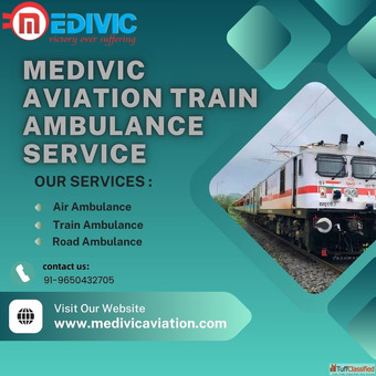 Medivic Aviation Emergency Train Ambulance in Patna - Reliable Relocation Mission is Offered on Time