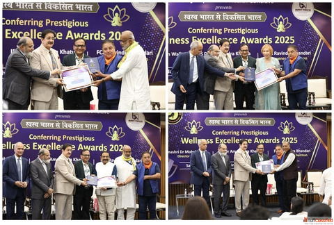 Dr. Sandeep Marwah Presents Health Wellness Excellence Awards at 27th Mystique India Health Conclave