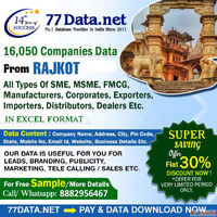 List of Companies in Rajkot 16050 Industries Data