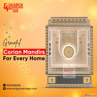 Graceful Corian Mandirs for Every Home.
