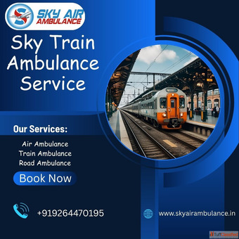 Book Sky Train Ambulance Service in Jamshedpur under the Doctor Assistance Team