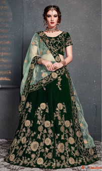 Glow This Diwali in Stunning Green Lehengas