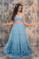 Shine Bright This Diwali in Blue Lehengas