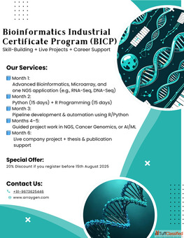 Bioinformatics Industrial Certificate Program - 6 Months Hands-On Training