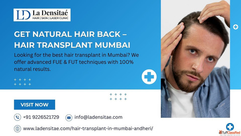Get Natural Hair Back - Hair Transplant Mumbai