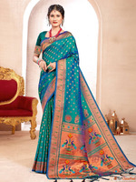 Elegant Paithani Saree for Wedding and Festive Wear - Buy No...