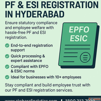 PF and ESI Registration Hyderabad