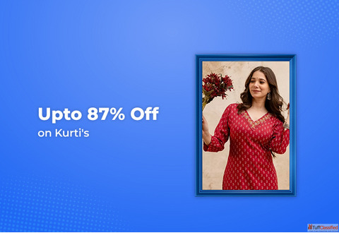 Upto 87 Off on Kurti'sSALE LIVE