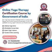 Online Yoga Therapy Certification Course by Government of In...