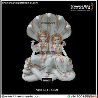 Laxmi Narayan Marble Statue - Perfect for Home Mandir