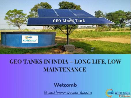 Geo Tanks in India - Long Life Low Maintenance - Wetcomb